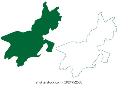 Kamrup District (Assam State, Republic Of India) Map Vector Illustration, Scribble Sketch Kamrup Rural Map