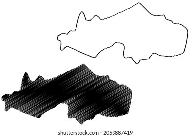 Kamrup Metropolitan District (Assam State, Republic Of India) Map Vector Illustration, Scribble Sketch Kamrup Metropolitan Map