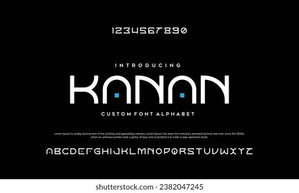 KANAN modern and classic sans serif font with a unique style and fancy look. This typeface is perfect for an elegant and luxury logo, book or movie title design, fashion brand, magazine, clothes.