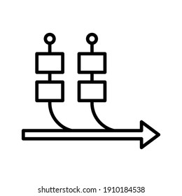 Kanban, agile, boards, projects icon vector image. Can also be used for project management. Suitable for use on web apps, mobile apps and print media.