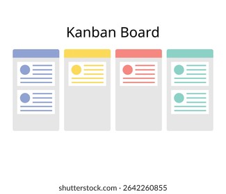 Kanban Board is a visual tool that gives an overview of the current work status and simplifies team communication