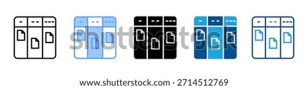 Kanban icon set multiple style collection