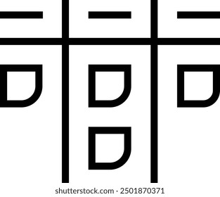icono kanban. Diseño de estilo lineal delgado aislado sobre fondo blanco