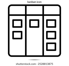 ícone kanban gráfico de ilustração de vetor no plano de fundo