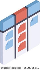 Kanban or jit Board isometric Concept, Task Management Sheet Vector Icon Design, Software and web development symbol, Computer Programming and Coding stock illustration