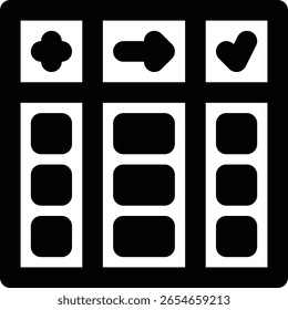 Kanban, Quadro De Tarefas, Ícone De Estrutura De Tópicos De Tarefas Pendentes