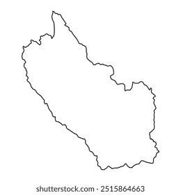 Kanchanaburi province map, administrative division of Thailand. Vector illustration.