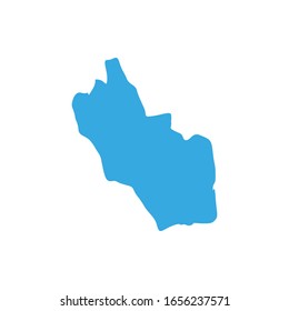 Kanchanaburi region map in country of Thailand