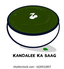 kandalee ka saag indian Uttarakhand Food Vector