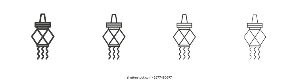 Kandeel icon symbol. Vector isolated illustration.