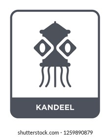 kandeel icon vector on white background, kandeel trendy filled icons from India and holi collection, kandeel simple element illustration