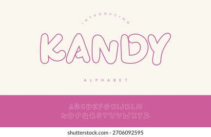 Kandy Sweet Bubble Outline Font