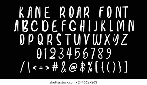 Kane Roar urban graffiti display font. Heavy stroke, fun character with a bit of ligatures. To give you an extra creative work.