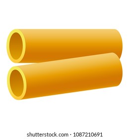 Kanelone pasta icon. Realistic illustration of kanelone pasta vector icon for web design isolated on white background