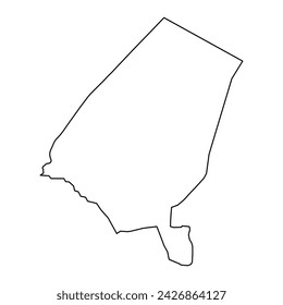 Kanem Region map, administrative division of Chad. Vector illustration.