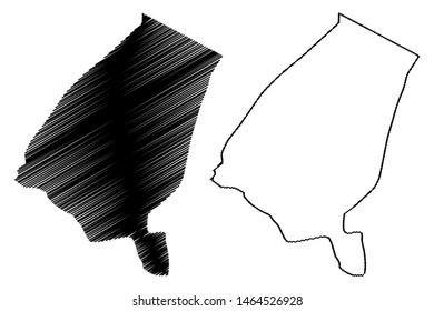 Kanem Region (Regions of Chad, Republic of Chad) map vector illustration, scribble sketch Kanem map