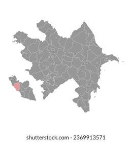 Kangarli district map, administrative division of Azerbaijan.