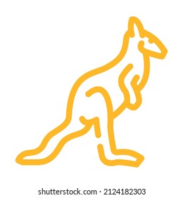 kangaroo animal color icon vector. kangaroo animal sign. isolated symbol illustration