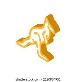 kangaroo animal isometric icon vector. kangaroo animal sign. isolated symbol illustration