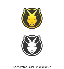 kangaroo animal logo and design vector illustrtion