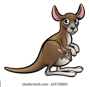 A kangaroo animals cartoon character