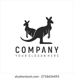 modelo de vetor de elemento de design de logotipo da austrália para canguru