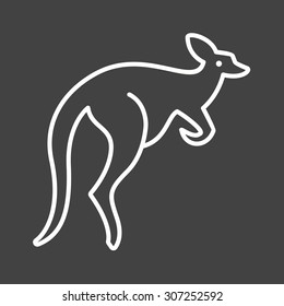 Kangaroo, Australia, pouch icon vector image. Can also be used for Animals and Insects. Suitable for mobile apps, web apps and print media.