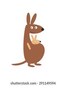 Kangaroo with baby