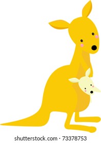 kangaroo and its baby