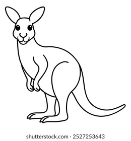 Kangaroo baby simple cute art