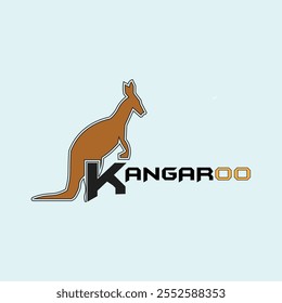 Diseño de logotipo de mejor corredor de canguro