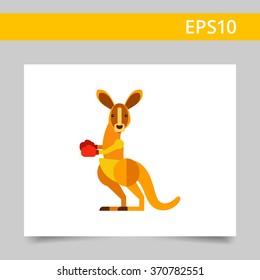 Kangaroo boxer icon