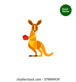 Kangaroo boxer icon