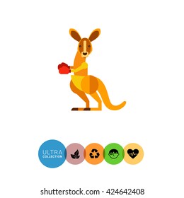 Kangaroo boxer icon