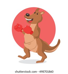 kangaroo boxing vector illustration design