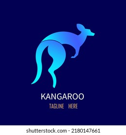 Plantilla de logotipo de marca KANGAROO. Impresionante logo moderno canguro