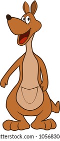 a kangaroo cartoon greeted everyone