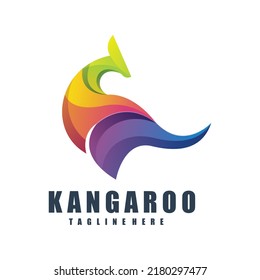 kangaroo colorful logo  icon template