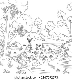 kangaroo coloring page for kids.