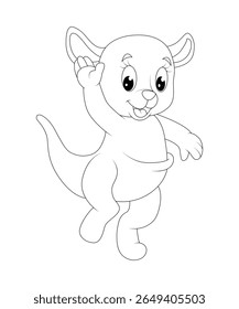 Kangaroo Coloring Page for Kids