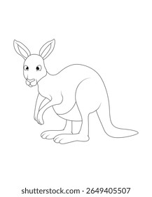 Kangaroo Coloring Page for Kids