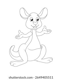 Kangaroo Coloring Page for Kids