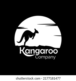 Kangaroo company logo design vector