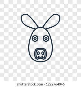 Kangaroo concept vector linear icon isolated on transparent background, Kangaroo concept transparency concept in outline style