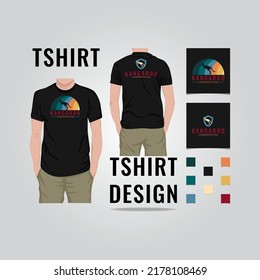 Kangaroo conservation t shirt design vector illustration