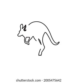 Kangaroo Continuous Line Art Drawing Style Stock Vector (Royalty Free ...