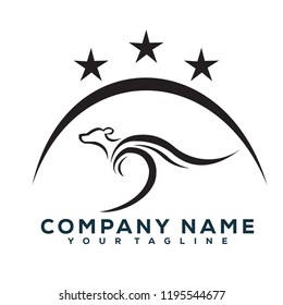 Kangaroo Creative Logo Modern Simple Vector