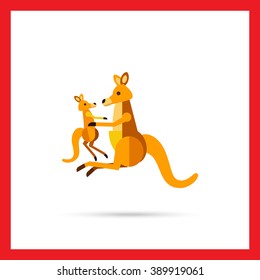 Kangaroo and cub