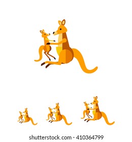 Kangaroo and cub