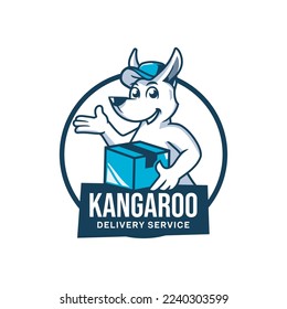 Kangaroo Delivery Service Vector Illustration